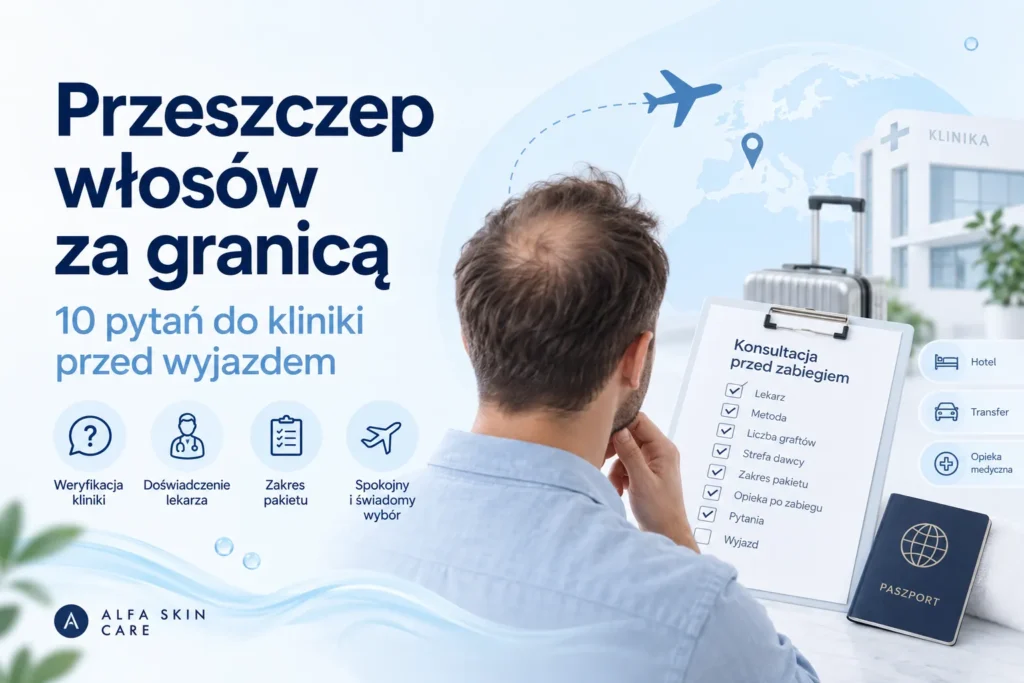 Przeszczep włosów za granicą -10 pytań, które trzeba zadać klinice przed wyjazdem
